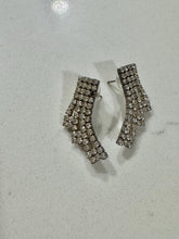 Load image into Gallery viewer, Vintage 90s Rhinestone Multi Strand  Drop Earrings
