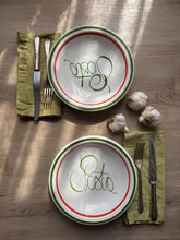 Load image into Gallery viewer, Vintage Italian Pasta Dish Plate Set of Four Hand Painted Made in Italy
