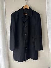 Load image into Gallery viewer, Classic Vintage London Fog Black Wool Mens Long Peacoat
