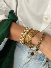Load image into Gallery viewer, Vintage Gold Tone Wide Bracelet
