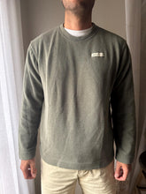 Load image into Gallery viewer, Upcycled Keep Earth Sage Green Ribbed Cotton Long Sleeve Shirt Mens
