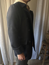 Load image into Gallery viewer, Vintage Wool Mens Double Breasted Collared Peacoat Cotton Lining
