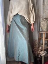 Load image into Gallery viewer, Vintage Deadstock Jade Green Iridescent Long Maxi Skirt NWT Made in Canada
