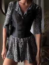 Load image into Gallery viewer, Vintage 90s Floral Long Sleeve Dress Fabric Covered Front Buttons
