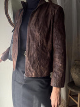 Load image into Gallery viewer, Vintage Brown Faux Suede Leather Jacket
