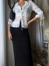 Load image into Gallery viewer, Vintage Slinky Stretchy Long Black Maxi Skirt
