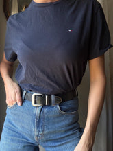 Load image into Gallery viewer, Vintage Tommy Hilfiger Dark Navy Blue Cotton Tee Shirt
