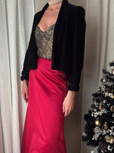 Load image into Gallery viewer, Vintage Black Velvet Cropped Open Jacket

