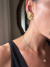 Load image into Gallery viewer, Vintage Gold Woven Textured Large Statement Clip On Earrings
