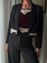 Load image into Gallery viewer, Vintage Upcycled Burgundy Maroon Velvet Square Neck Halter Tie Top Handmade
