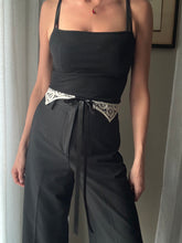 Load image into Gallery viewer, Vintage French Lace Upcycled Ribbon Belt Handmade
