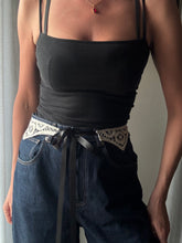 Load image into Gallery viewer, Vintage French Lace Upcycled Ribbon Belt Handmade
