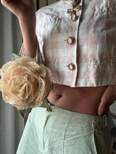Load image into Gallery viewer, Upcycled Woven French Lace Flower Bag
