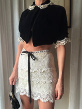 Load image into Gallery viewer, Vintage French Lace Upcycled Ribbon Belt Handmade

