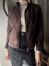 Load image into Gallery viewer, Vintage Brown Faux Suede Leather Jacket
