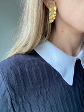 Load image into Gallery viewer, Vintage Gold Leaf Light Weight Statement Earrings
