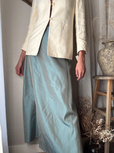 Load image into Gallery viewer, Vintage Deadstock Jade Green Iridescent Long Maxi Skirt NWT Made in Canada
