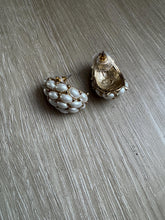 Load image into Gallery viewer, Vintage 80s 90s Multi Pearl Gold Statement Earrings
