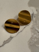 Load image into Gallery viewer, Vintage Gold Sphere Stud Earrings: 90s Statement Jewelry
