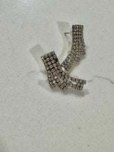 Load image into Gallery viewer, Vintage 90s Rhinestone Multi Strand  Drop Earrings
