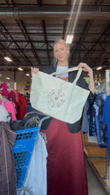 Load image into Gallery viewer, Canvas XL Thrifting Tote Bag Light Brown Keep Earth Vintage Logo
