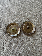 Load image into Gallery viewer, Vintage 90s Silver Abstract Enamel Statement Earrings
