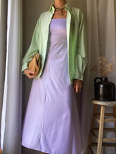 Load image into Gallery viewer, Vintage Lilac Purple Long Empire Waist Halter Dress Straight Neck Spaghetti Straps
