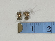 Load image into Gallery viewer, Vintage Gold Mesh Bow Stud Earrings
