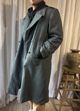 Load image into Gallery viewer, True Vintage Mens Swiss Army Grey Wool Double Breasted Long Coat
