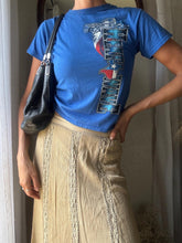 Load image into Gallery viewer, Vintage Bright Blue Texas Heatwave Truck Cropped Graphic Tee TShirt Cotton
