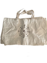 Load image into Gallery viewer, Canvas XL Thrifting Tote Bag Light Brown Keep Earth Vintage Logo

