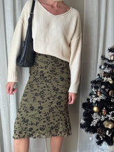 Load image into Gallery viewer, Vintage Oversized Off White Knit Cotton Fisherman V Neck Sweater
