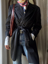 Load image into Gallery viewer, Vintage Classic Oversized Black Trench Coat
