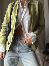 Load image into Gallery viewer, Vintage Pistachio Green Suede Leather Jacket
