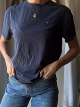 Load image into Gallery viewer, Vintage Tommy Hilfiger Dark Navy Blue Cotton Tee Shirt
