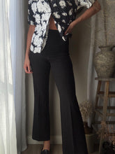 Load image into Gallery viewer, Vintage Christian Lacroix Classic Black Straight Leg Trousers 32" Inseam Front Pleats
