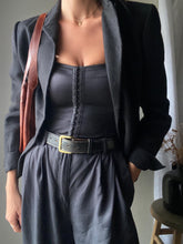 Load image into Gallery viewer, Vintage Black Cropped Camelhair Jacket
