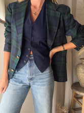 Load image into Gallery viewer, Vintage Dark Navy Blue Waistcoat Vest
