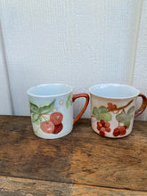 Load image into Gallery viewer, Vintage 1970s Hand Painted Fruit Signed Coffee Mug Tea Cups Set of 6

