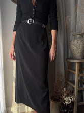 Load image into Gallery viewer, Classic Vintage Black Midi Skirt Lined
