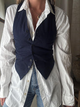 Load image into Gallery viewer, Vintage Dark Navy Blue Waistcoat Vest
