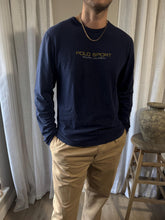 Load image into Gallery viewer, Vintage Ralph Lauren Polo Sport Navy Blue Cotton Long Sleeve TShirt Mens
