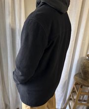 Load image into Gallery viewer, Vintage Wool Mens Black Winter Coat Quilted Lining
