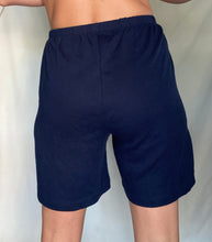 Load image into Gallery viewer, Vintage Cotton Dark Navy Blue Shorts with Green Keep Earth Vintage Embroidered Logo
