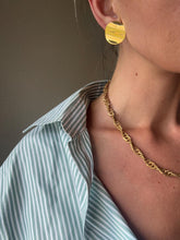 Load image into Gallery viewer, Vintage Gold Sphere Stud Earrings: 90s Statement Jewelry
