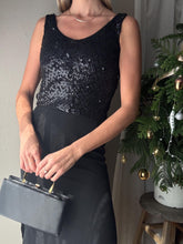 Load image into Gallery viewer, Vintage Black Sequin Tank Top - Party Sparkle
