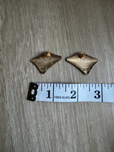 Load image into Gallery viewer, Vintage 80s 90s Black Gold Stud Earrings
