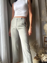 Load image into Gallery viewer, Vintage Dead Stock Sage Green Suit Blazer Wide Leg Trouser Set NWT

