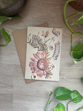 Load image into Gallery viewer, Pressed Flower Greeting Cards, Set of 7, Recycled Paper
