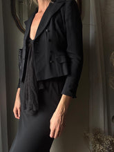 Load image into Gallery viewer, Vintage Ralph Lauren Silk Cropped Blazer: Double Breasted, Made in USA
